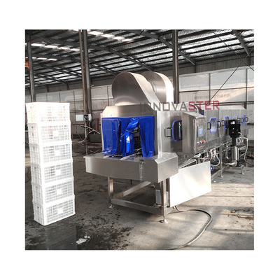 Feldinstallation Inbetriebnahme Formschalen Reinigungsmaschine für kundenspezifische Behälter