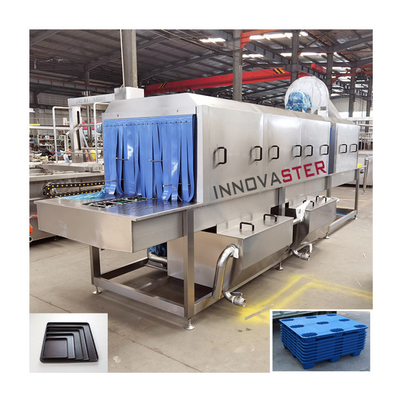 Hochdruckmaschine zur Warmwasserreinigung für Schalen/Kisten/Container Kunststoffmaterial