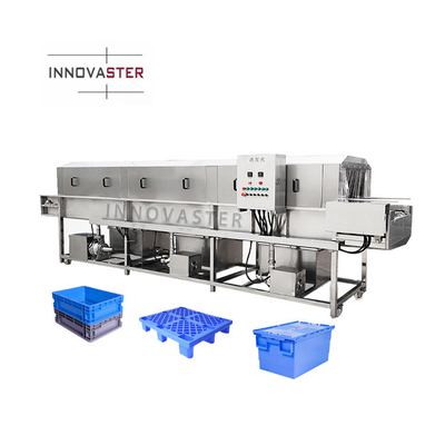 18kw automatische kommerzielle Kiste Palettenbecher Korbbox Waschmaschine 6000*2800*2200