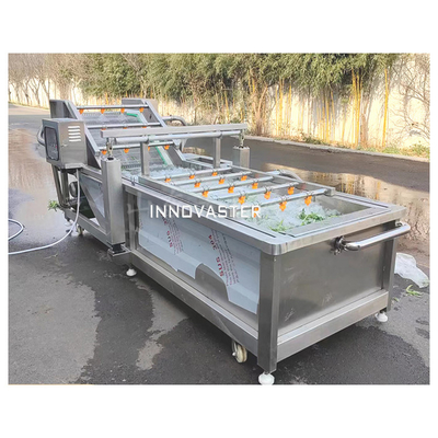Industrielle automatische Ozonblatt-Zitronen-Kräuter-Äpfel-Waschmaschine-Linie mit SUS 304