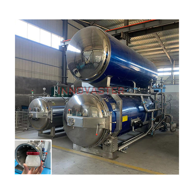 Dampf mittlere horizontale Glasflasche Pilzglas Pet Konserven Sterilisation Retort