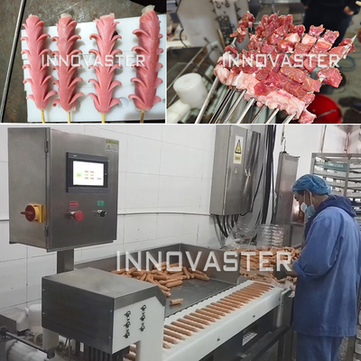 Effiziente Spinnmaschine für Hühner-Satay-Skewers mit Edelstahl KEBAB