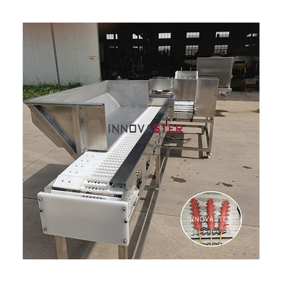 304 Edelstahl Spannung 200V/380V/440V Automatische Rindfleisch Kebab Satay Skewer Maschine