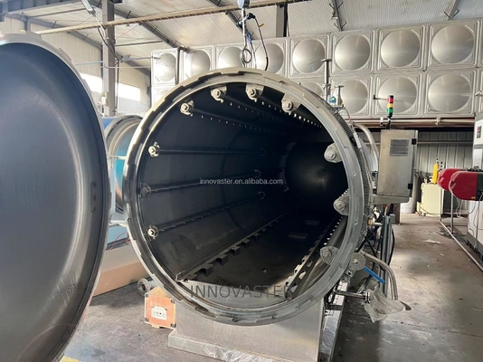Boiler Hilfsdampf Horizontales Wasser Sprühen Würstchenbeutel Flüssigkeit Flasche Retort Maschine 1100*1200*1500MM