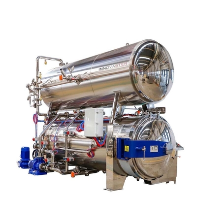 Stick Lebensmittelverarbeitung Multifunktionales statisches Druckrotationsretort mit 3P-Spannung