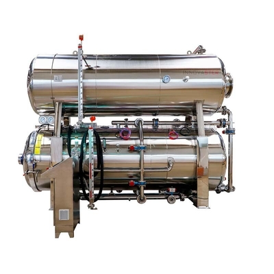 Stick Lebensmittelverarbeitung Multifunktionales statisches Druckrotationsretort mit 3P-Spannung