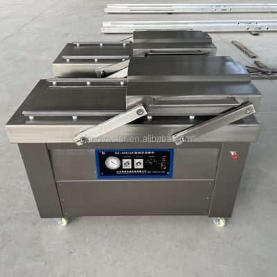 Geschwindigkeit Doppel-Rohrkammer Versiegelung Fleisch Vakuum Automatische Gemüseverpackungsmaschine