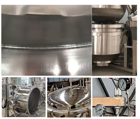 Erschwinglicher 615 KG vertikal geneigter Kochkessel zum Mischen und Kochen von Sauce