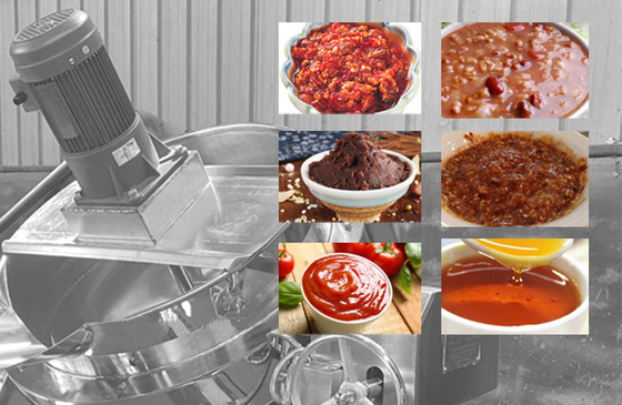 100 kg-1000 kg Dampf/Elektro/Gas/Elektromagnetische Sauce-Prozess Jacke Kochkessel