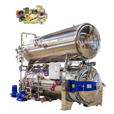 Überhitzter Sprühwasser-Retort-Sterilisator mit zylindrischer Druckbehälterstruktur