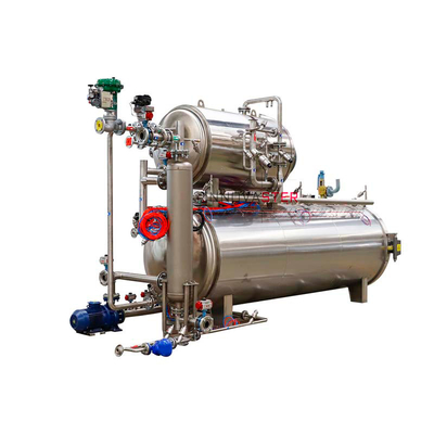 Automatische Batch-Retort-Über-Druck-Leitung-Sterilisationsmaschine für 3P-Spannungsbetrieb