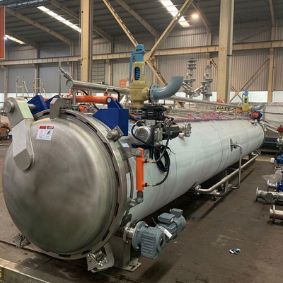 Physische Sterilisation Horizontale Lebensmittel-Autoclave Dampfsterilisation Kochretort Maschine 1KW