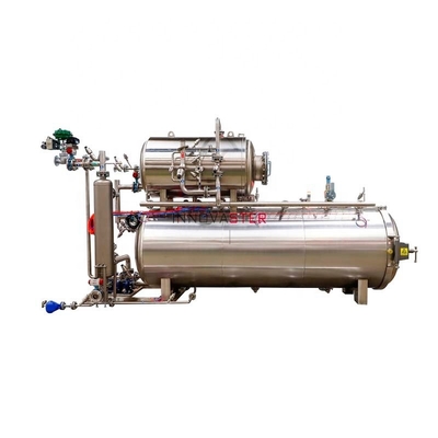 Lebensmittel- und Getränkegeschäfte Wasserkaskaden-Retortmaschine Autoklavensterilisation für Glasgefäße und -Dosen