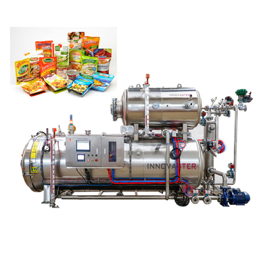 Einfache Bedienung Dampf-Wasser Heizung Spray Retort Maschine für fertiges Essen