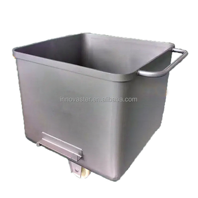 Leicht zu bewegende und leise Gummi-Rad-Material-Transfer-Trolley für Edelstahl 304