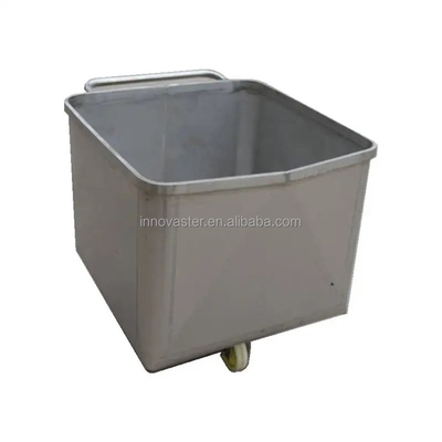 Leicht zu bewegende und leise Gummi-Rad-Material-Transfer-Trolley für Edelstahl 304