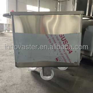 Leicht zu bewegende und leise Gummi-Rad-Material-Transfer-Trolley für Edelstahl 304