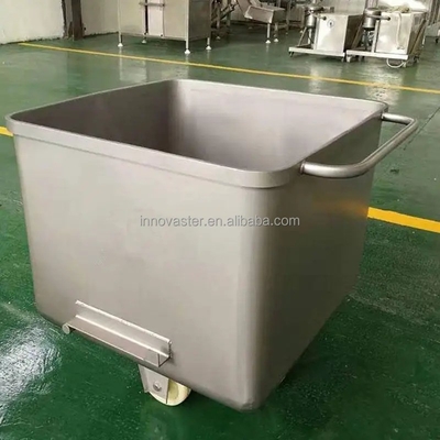 Leicht zu bewegende und leise Gummi-Rad-Material-Transfer-Trolley für Edelstahl 304