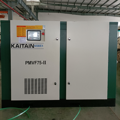 Luftgeschmiert 75kw 100PS Permanent Magnet Inverter Zwei-Stufen-Schraubluftkompressor