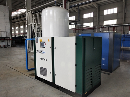 Luftgeschmiert 75kw 100PS Permanent Magnet Inverter Zwei-Stufen-Schraubluftkompressor