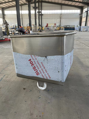 Schweigender Gummi-Rad-Edelstahl-Lifttrailer für Fleisch, Fisch, Obst und Gemüse