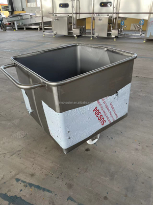 Schweigender Gummi-Rad-Edelstahl-Lifttrailer für Fleisch, Fisch, Obst und Gemüse