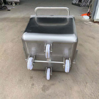 Stilloser Gummi-Rad Dreh-Stil Edelstahl-Fleisch-Dump Buggy für die Fleischverarbeitung